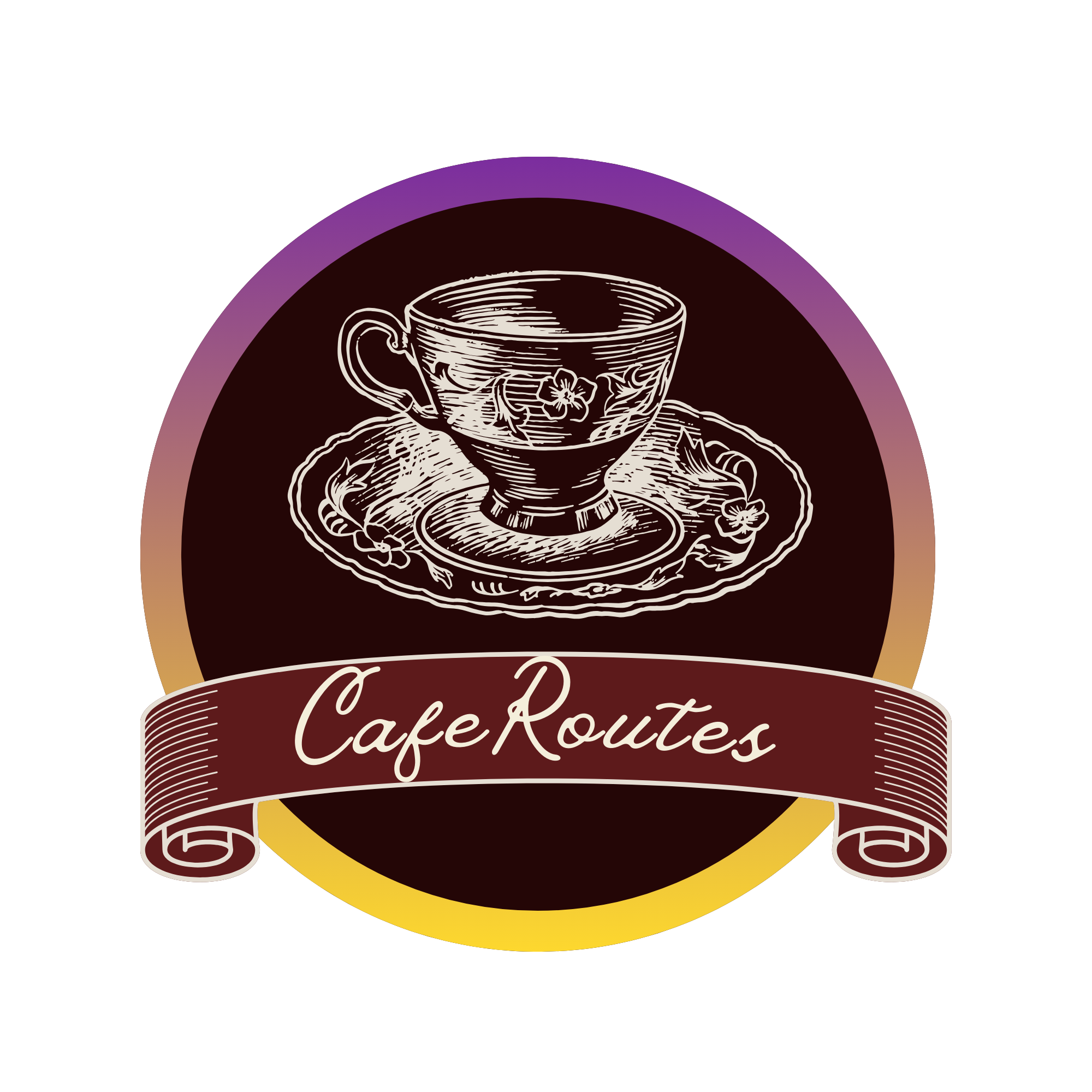 This is a logo designed to explore cafes and experiencing good vibes and ambience